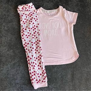 Rae Dunn ‘Love You More.’ Pajamas Size 4